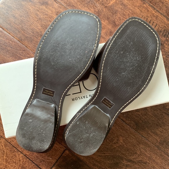 LOFT Brown Karin Canvas Slide Sandals Size 6.5 - Picture 8 of 15